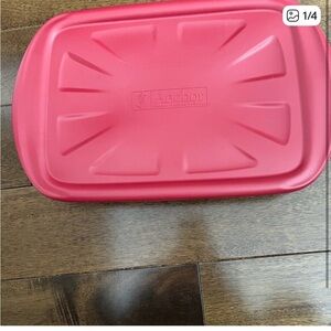 Anchor Red Glass Storage Container 3QT / 3Litres